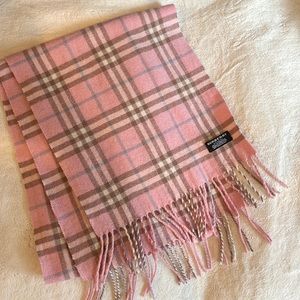 Pink Plaid Burberry classic print scarf